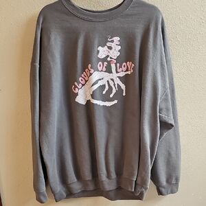Gildan Gray Clouds of Love Crewneck Sweater